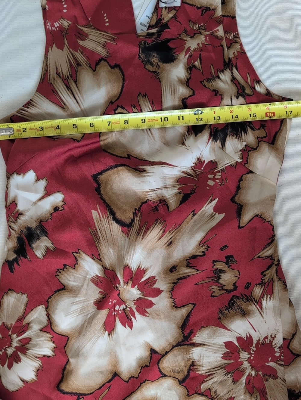 NWT Anne Klein Satin Floral Sleeveless Long Slip Dress Size 0 - Picture 12 of 13
